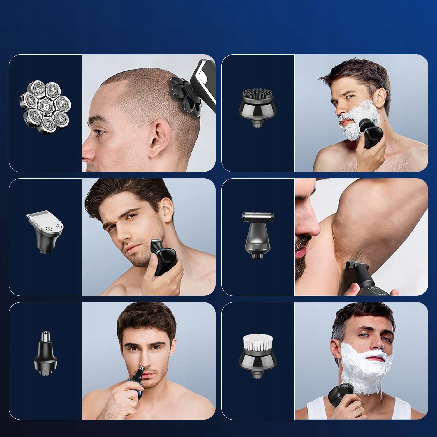 GOLARKA ELEKTRYCZNA 8 GŁOWIC PŁYWAJĄCYCH LCD MOKRO I SUCHO Czas ładowania 120 min