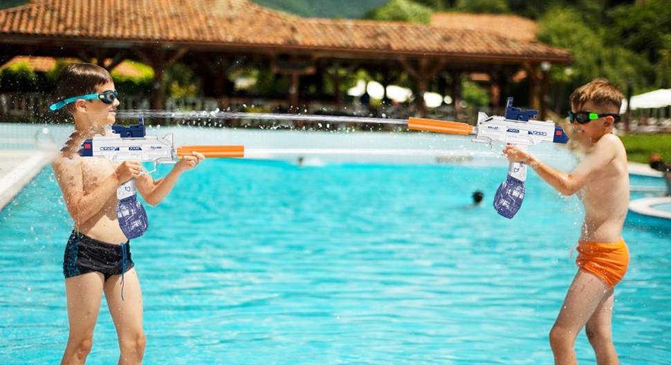 PISTOLET NA WODĘ ELEKTRYCZNY AUTOMATYCZNY LETNIA ZABAWA 434ML + 58ML 500mAh Kod producenta Electric Water Pistol +6TY0570BU