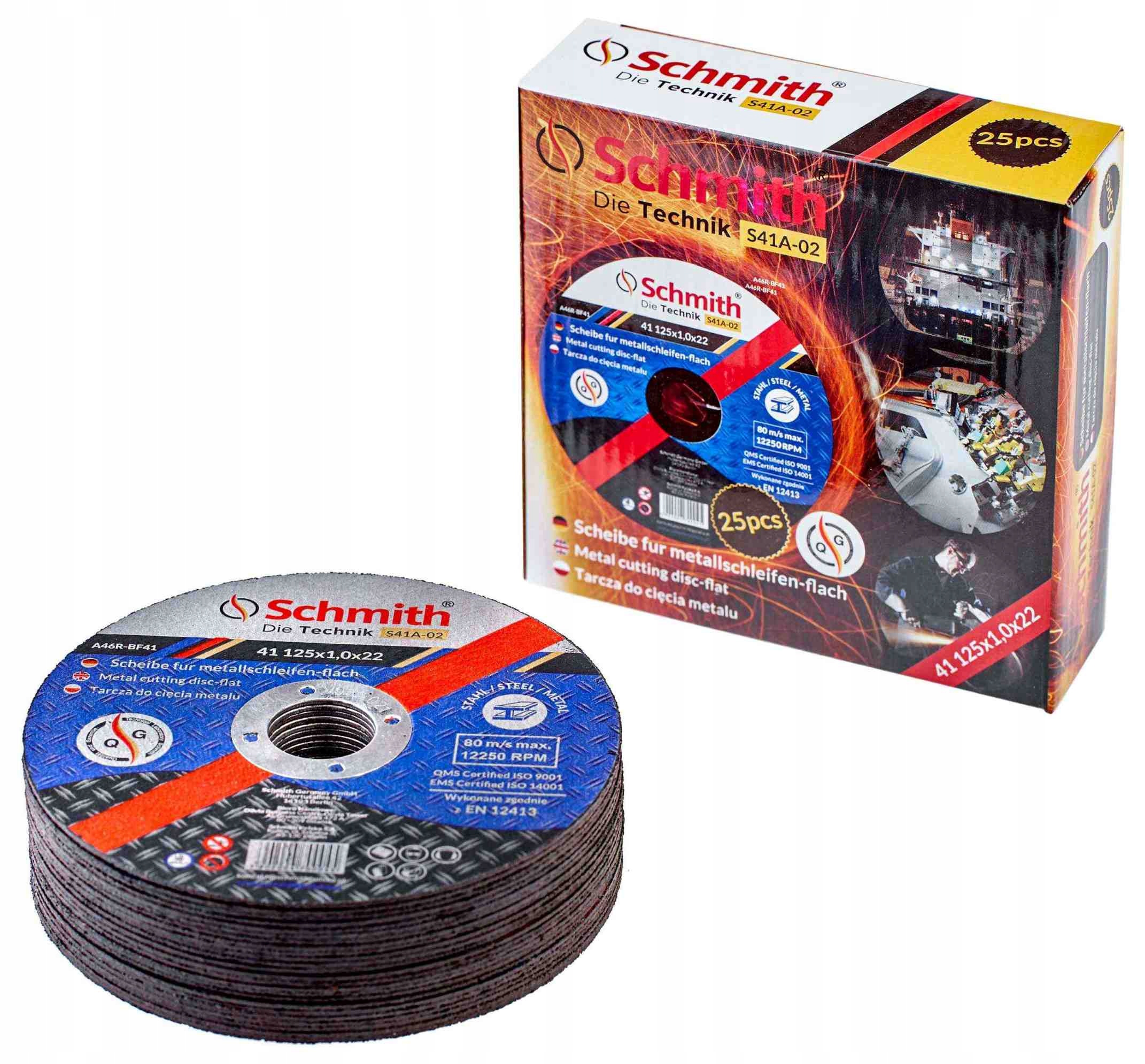SCHMITH TARCZA DO CIĘCIA METALU 125x1,5 NIEMIECKA Kod producenta 543