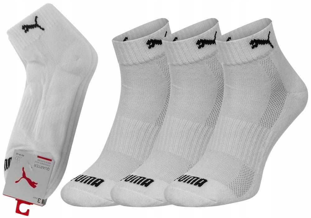 

Puma Skarpetki Stopki 3 Pary White Roz: 39-42