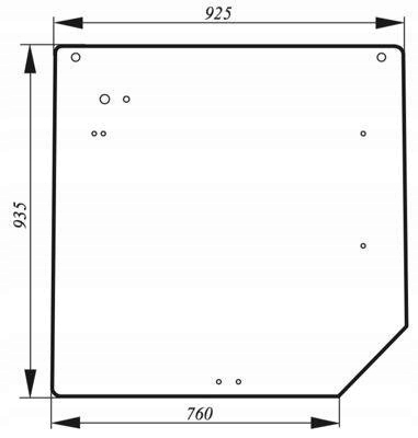 Claas zadní sklo, Renault Ares, Atles 7700048325