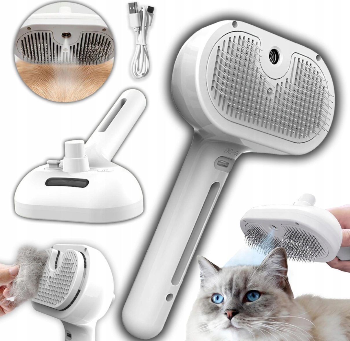 Levně Profesionální Parní Kartáč Pro Psa Kočku Zvířat – Nejnovější Model 2026