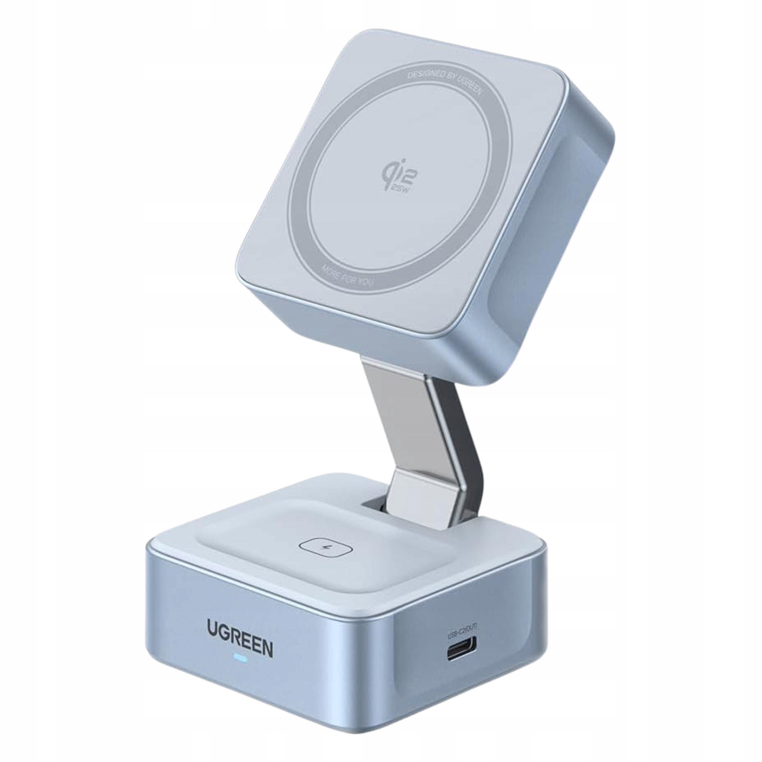 Ładowarka Indukcyjna Stacja Ładująca Qi2 25W MagSafe 2w1 iPhone AirPods