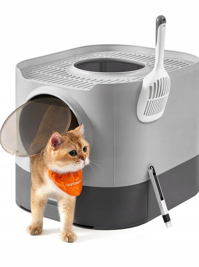 Levně Feandrea krytá kočičí toaleta 54 cm x 42,8 cm x 40 cm