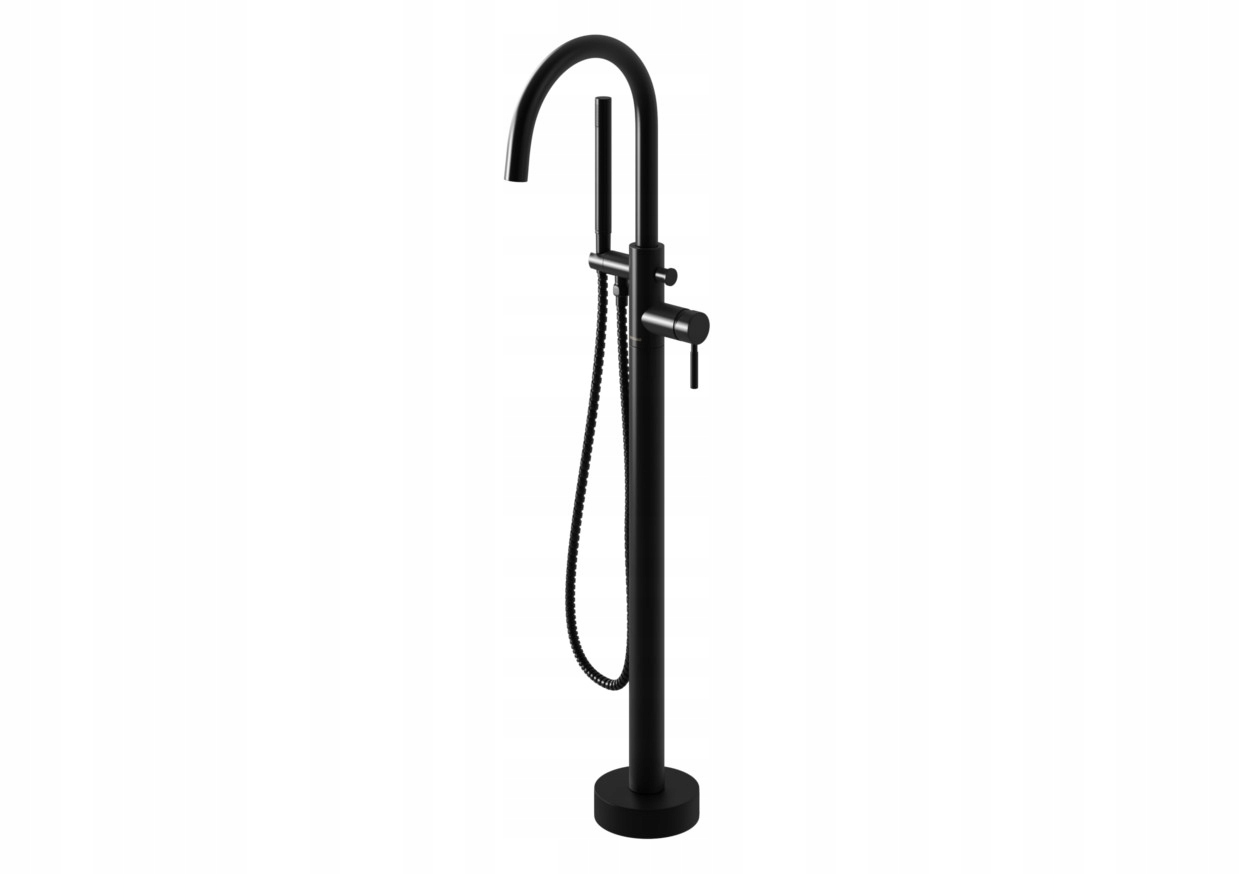 Voľne stojaca vaňovo-sprchová batéria Kohlman Roxin black QF1165RB