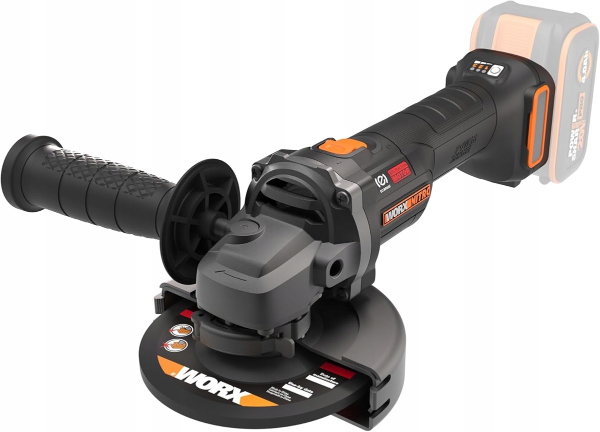 Szlifierka kątowa Worx Nitro PowerShare WX814.9 20V Regulacja obrotów