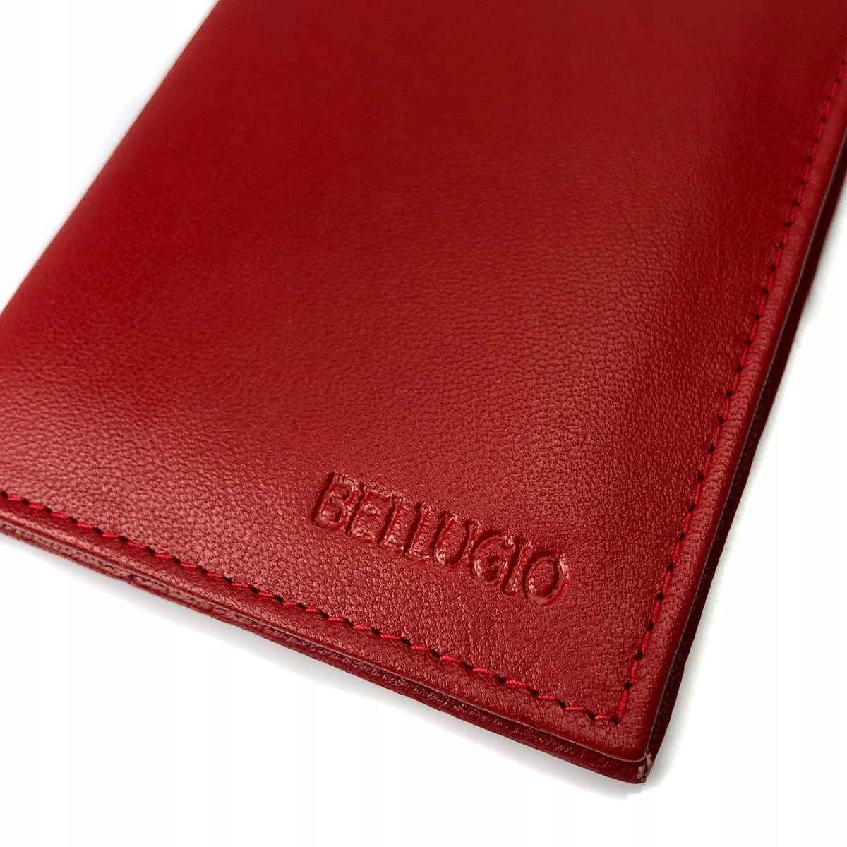 Skórzane etui z systemem RFID ciemnoczerwone Typ etui