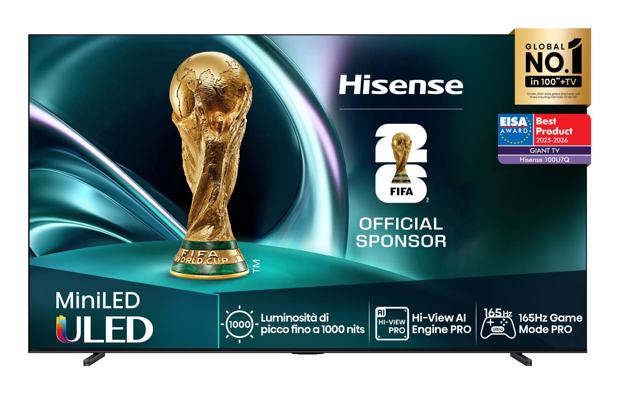 Televízor Hisense 100" 4K Ultra Hd 3840 x 2160 pixelov Plochý 16:9 Uled 100U7Q