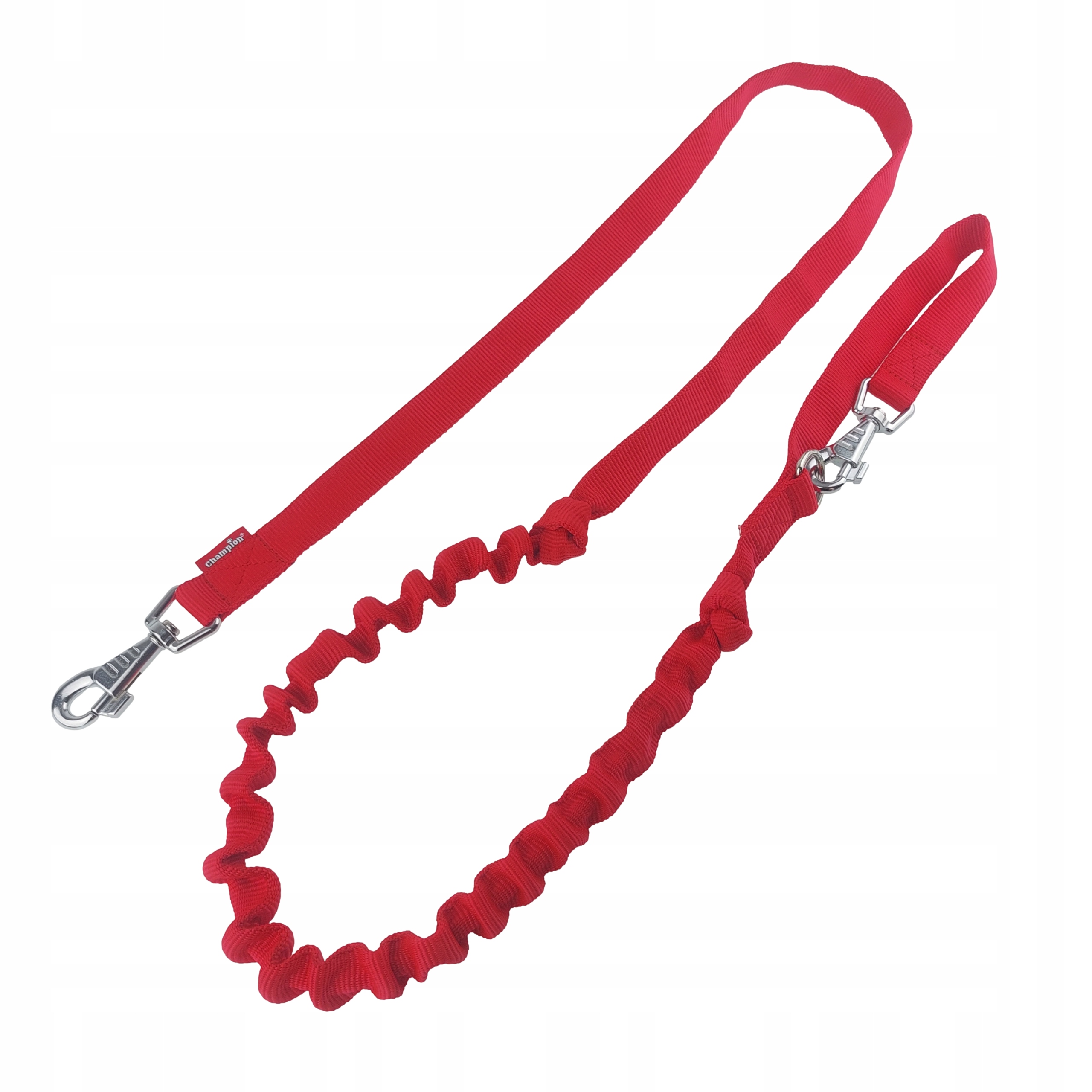 Levně Vodítko s tlumičem pro běhání pro psa 250 cm/2,5 cm Champion červená