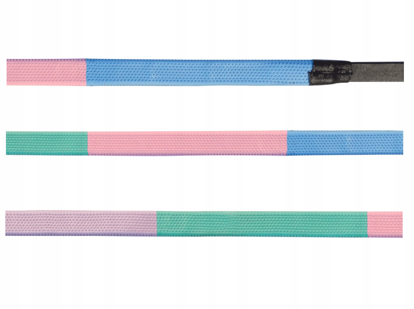 Wodze gumowe dla konia Star Rainbow 22mm wielokolorowe Full