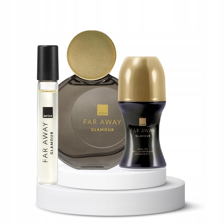 Zestaw Damski Avon Far Away Glamour [Perfumy Antyperspirant Perfumetka]