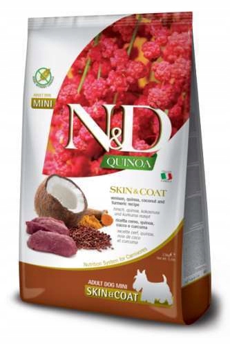 Levně N&d Dog Quinoa Skin & Coat Venision mini 800 gr