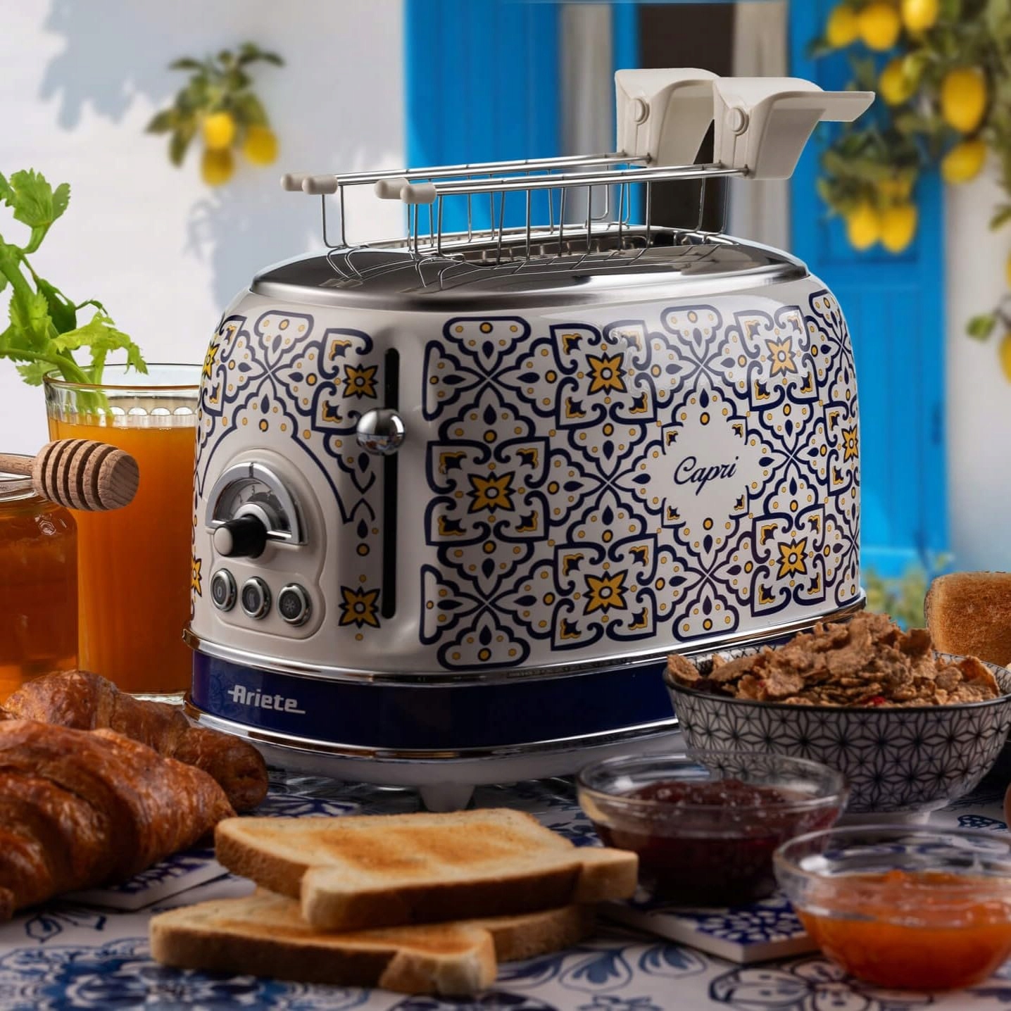ARIETE Toster Elektryczny 155 Capri Retro Design Regulacja Temperatury — miniatura 6