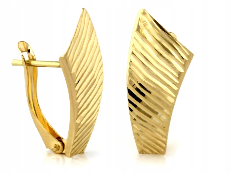 Náušnice zlaté 585 14k diamantové plechy pro ženy anglické dárek