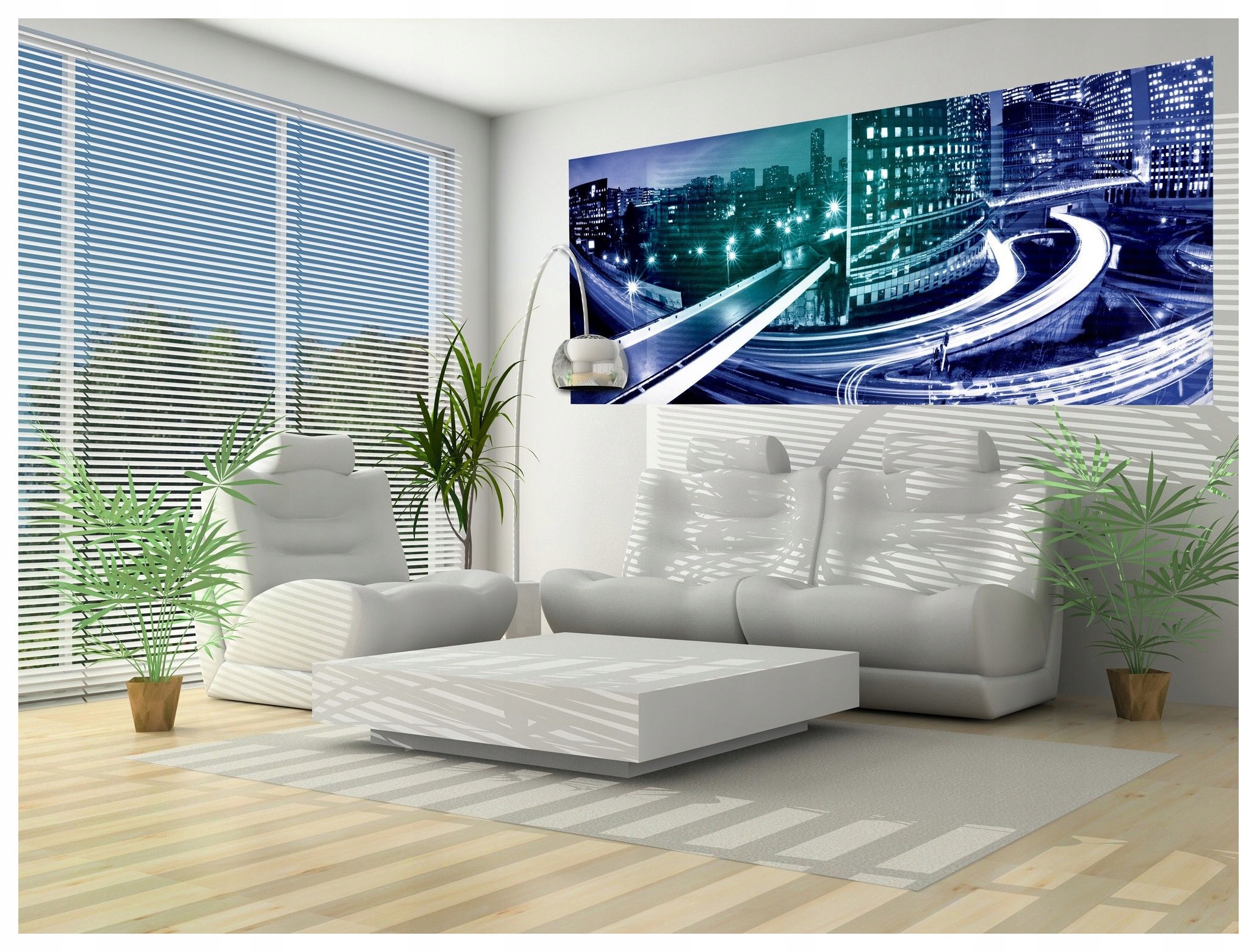 Fototapeta Noční město dynamika světla estakády pohyb 250x104 lepidlo