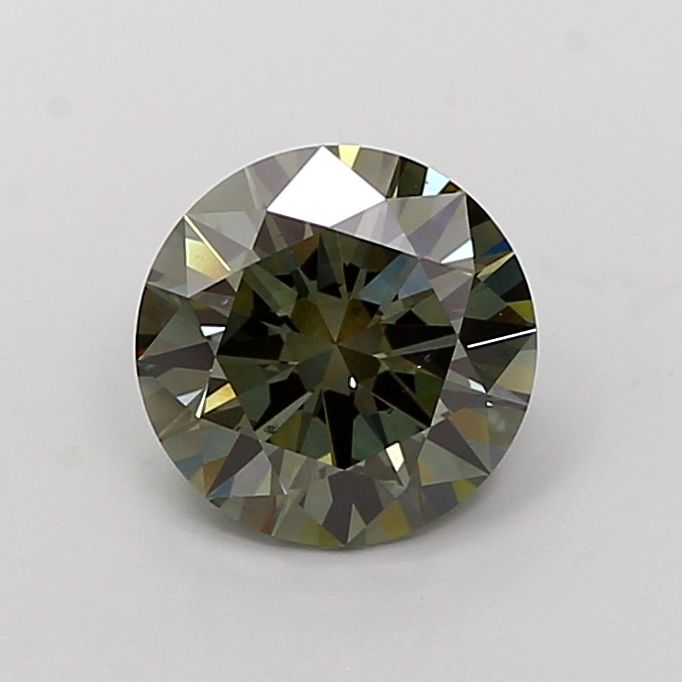 Diament laboratoryjny kolorowy 2.01ct ROUND Fancy Deep Green VS2 (IGI)