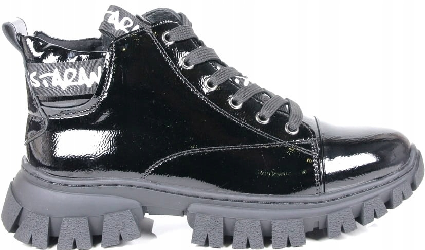 Dámské Kotníkové Boty Sportovní Boty Černé Lak Zateplené