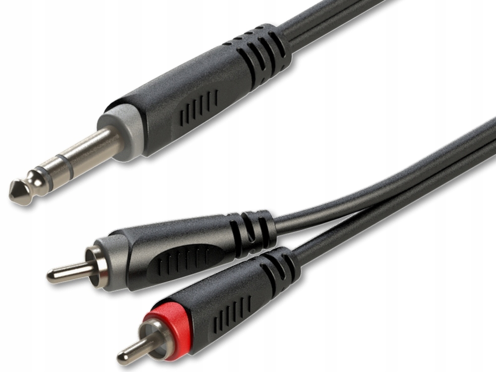 

Roxtone RAYC110L3 Kabel Przewód Audio JACK-2X Rca