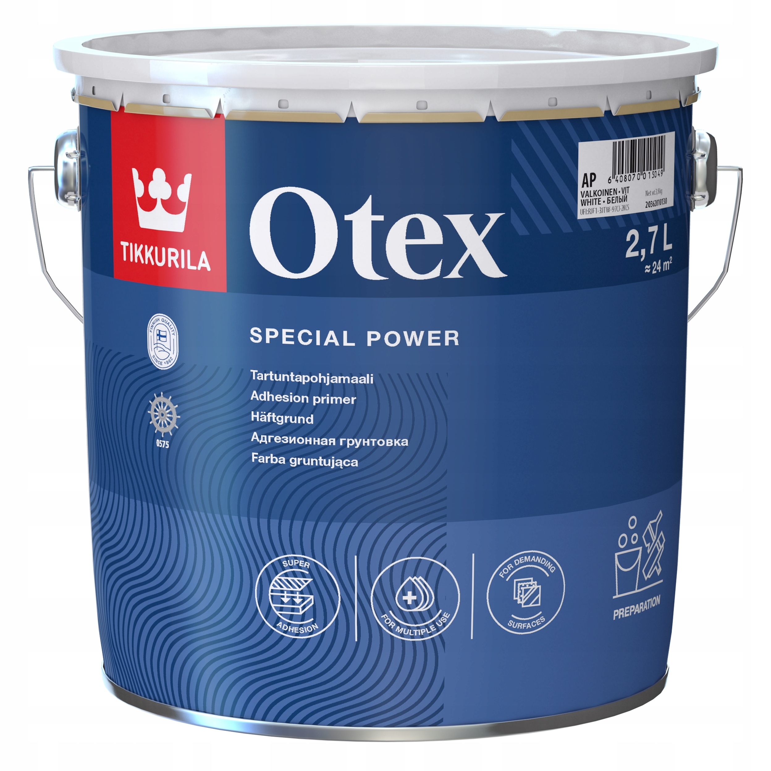 Tikkurila Otex Primer 2,7L Biały Mat Szybkoschnąca Farba Gruntująca