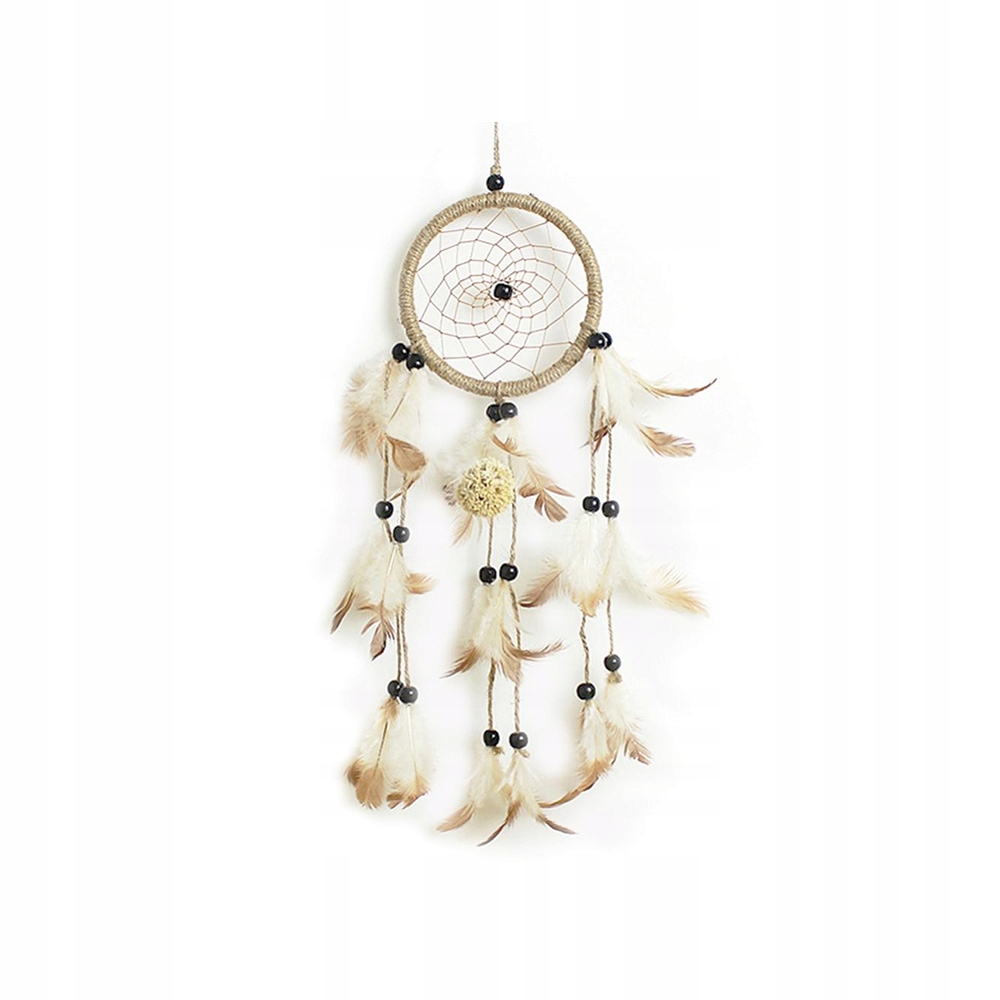 

Łapacz Snów Dream Catcher Juta czarne Korale 40cm