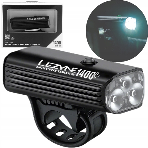 Przednia lampka rowerowa Lezyne Macro Drive 1400+ 1400 lm 7 Trybów Usb-c