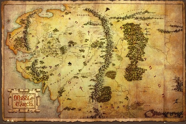 

The Hobbit Mapa Śródziemia plakat 91,5x61 cm
