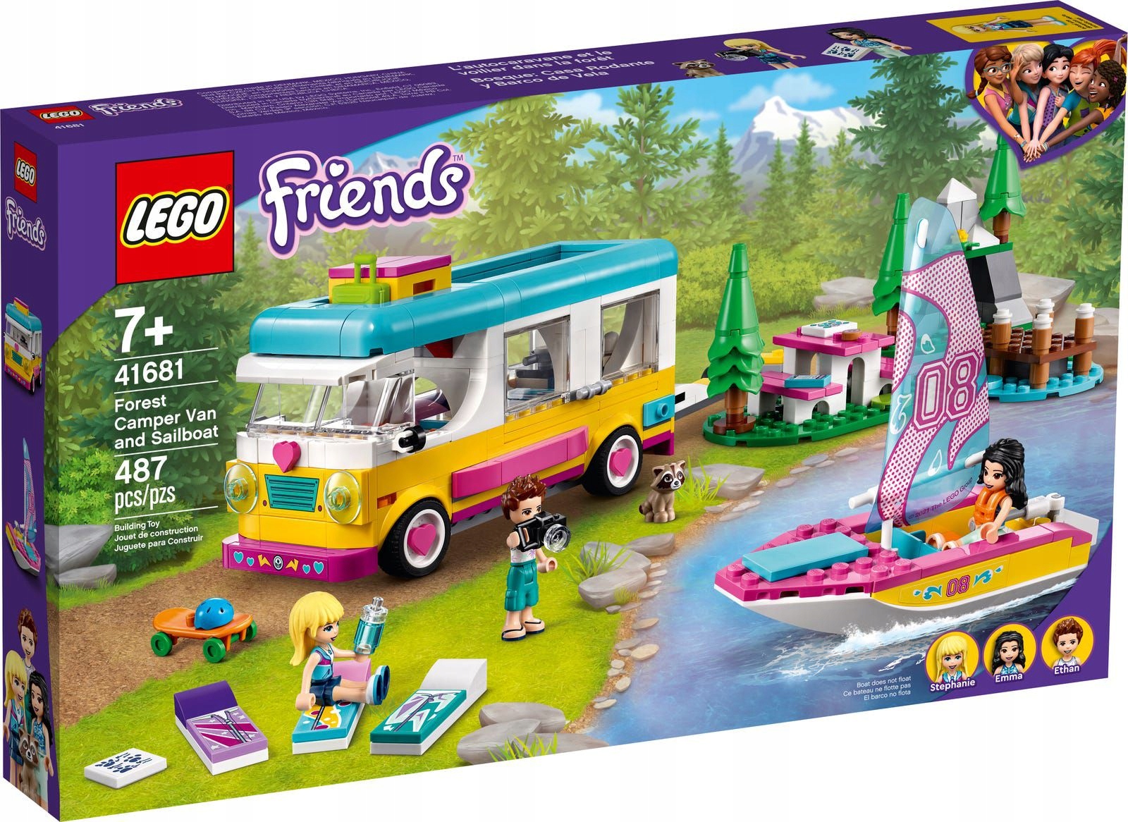 Lego Friends Leśny Mikrobus Kempingowy I Żaglówka 41681