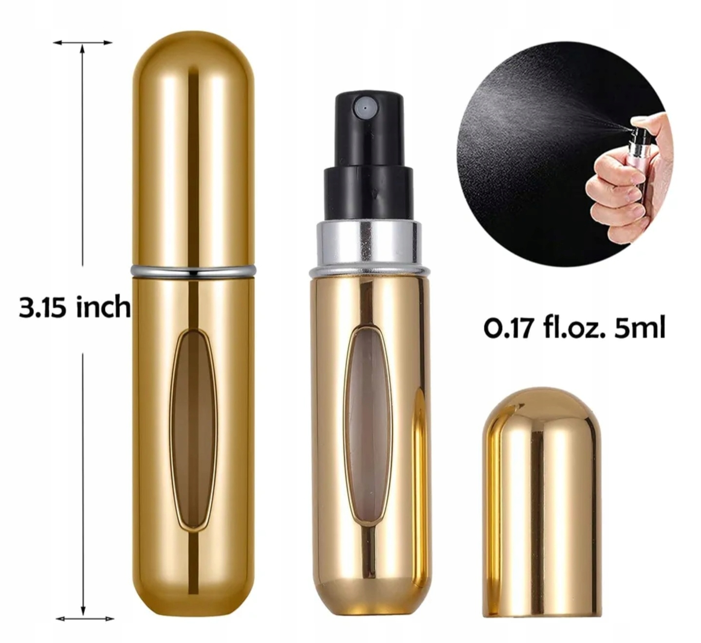 BUTELECZKA NA PERFUMY FIOLKA ATOMIZER ZAWOREK ZŁOM Pojemność 6.1 ml