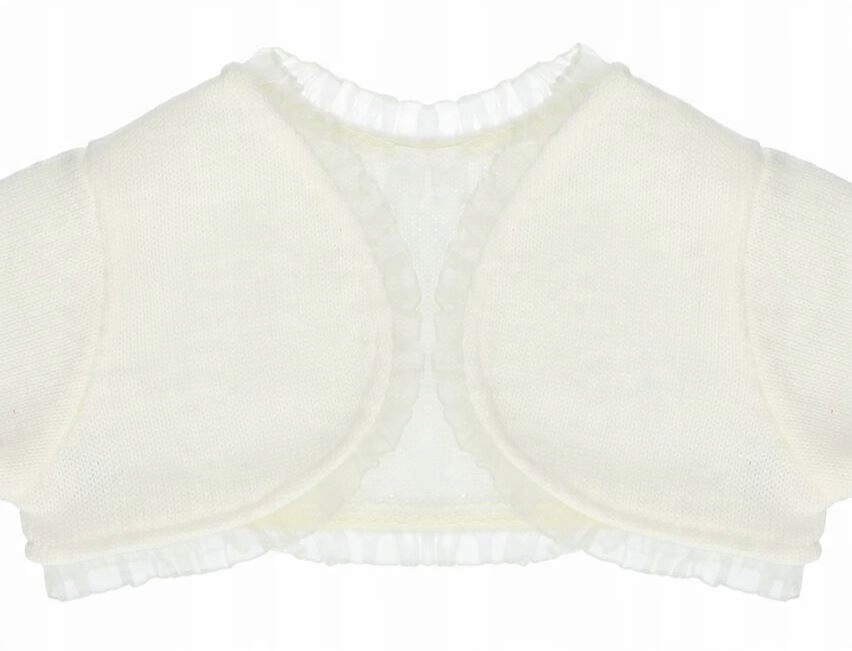 

Bolerko Do Chrztu Ecri ecru z koronką rozm. 62cm
