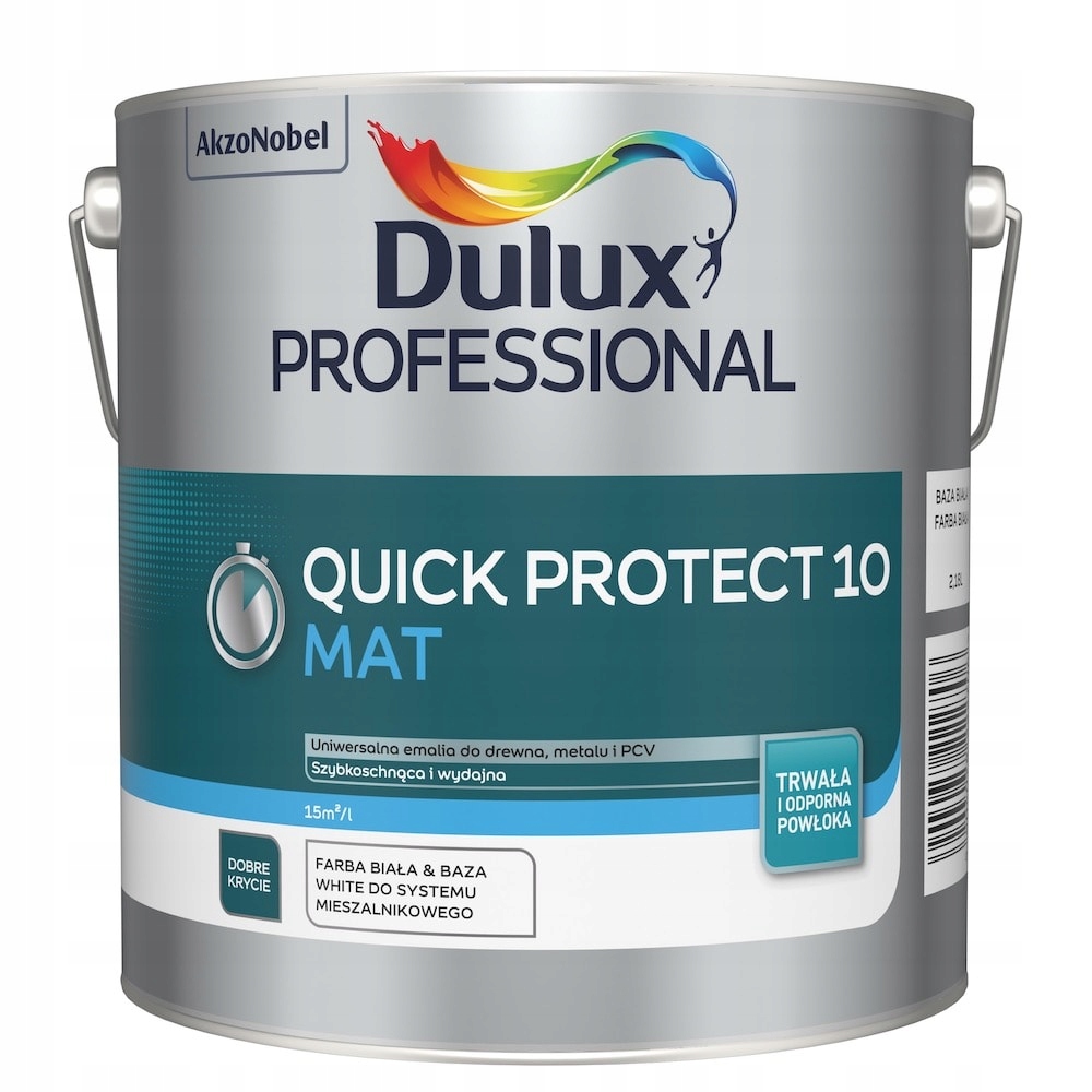 Dulux Professional Quick Protect 10 Mat Biel 2,18L drewno metal plastik mat