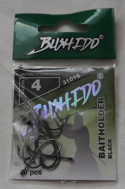 Haczyki Bushido Baitholder Black Size 4