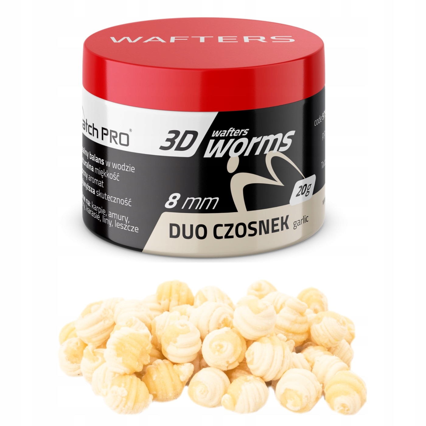 Przynęta Top Worms Wafters Duo Czosnek 8mm 20g MatchPro