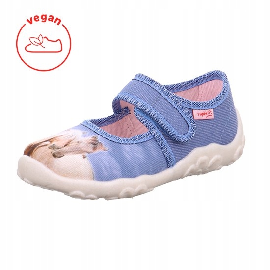 Pantofle Dziecięce Tekstylne Kapcie Superfit Bonny Horses Konie R.28