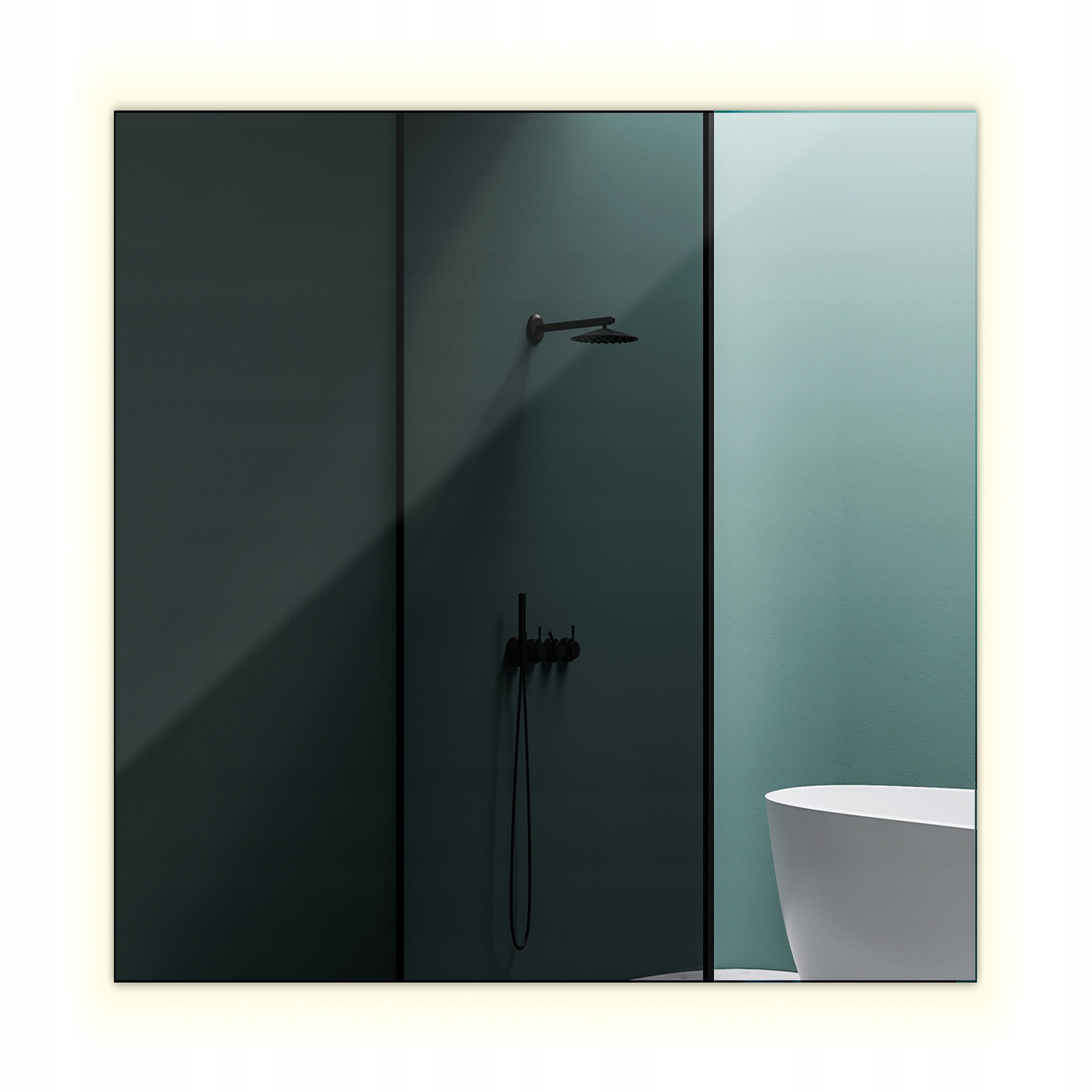 Moderné Led zrkadlo do kúpeľne 50x50 cm