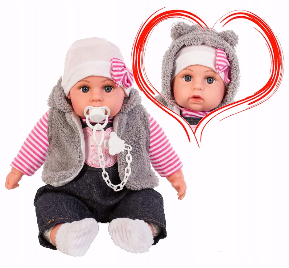 ŁÓŻECZKO DLA LALEK pościel LALKA BOBAS 45 cm SMOCZEK mówi śpiewa PL Kod producenta Z18