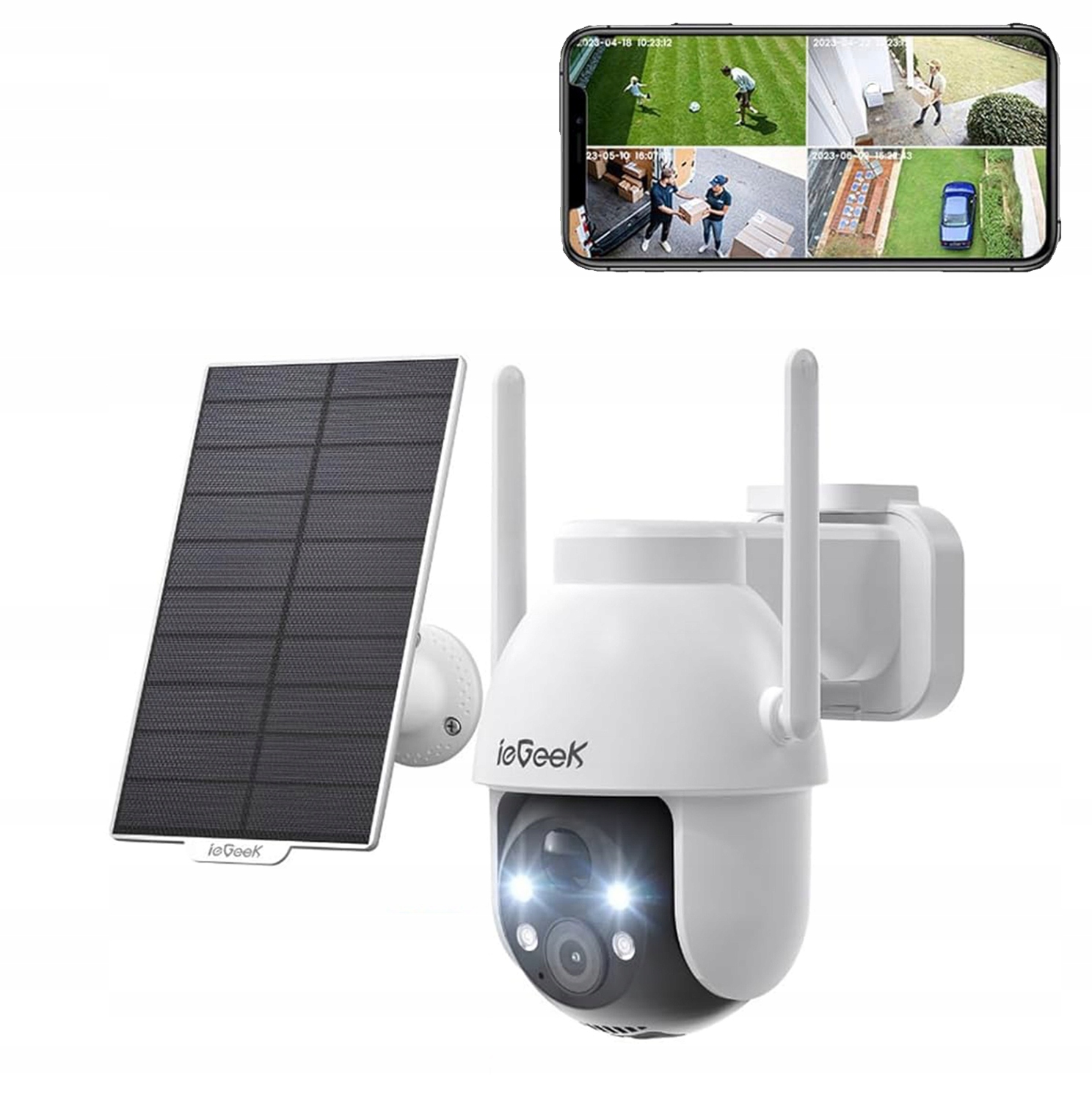 Otočná Venkovní Kamera Wifi Fullhd 2K Detekce Zoom 3MPx Zoom 4x