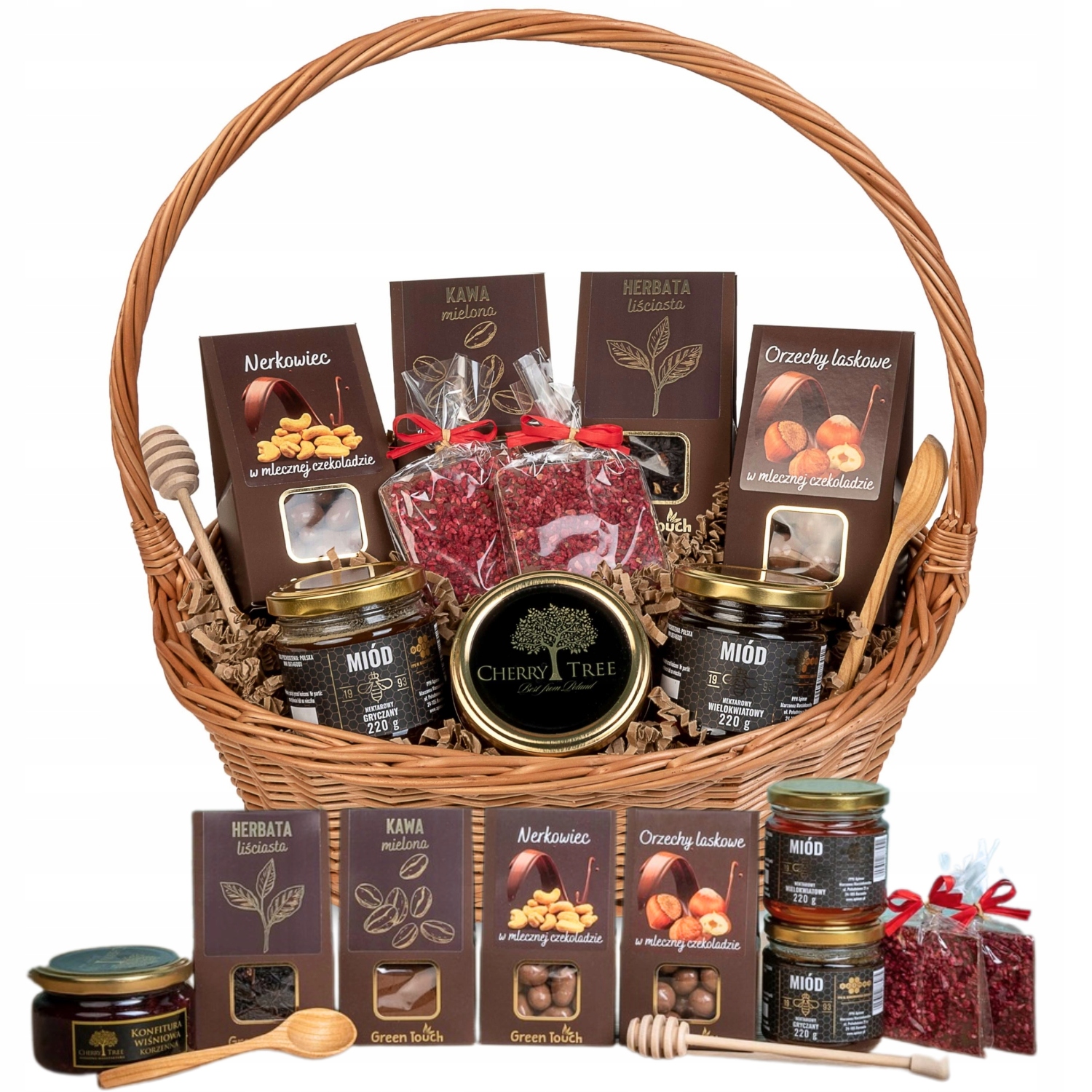 Kosz Prezentowy Zestaw Herbata Na Wielkanoc Wielkanocny Upominek