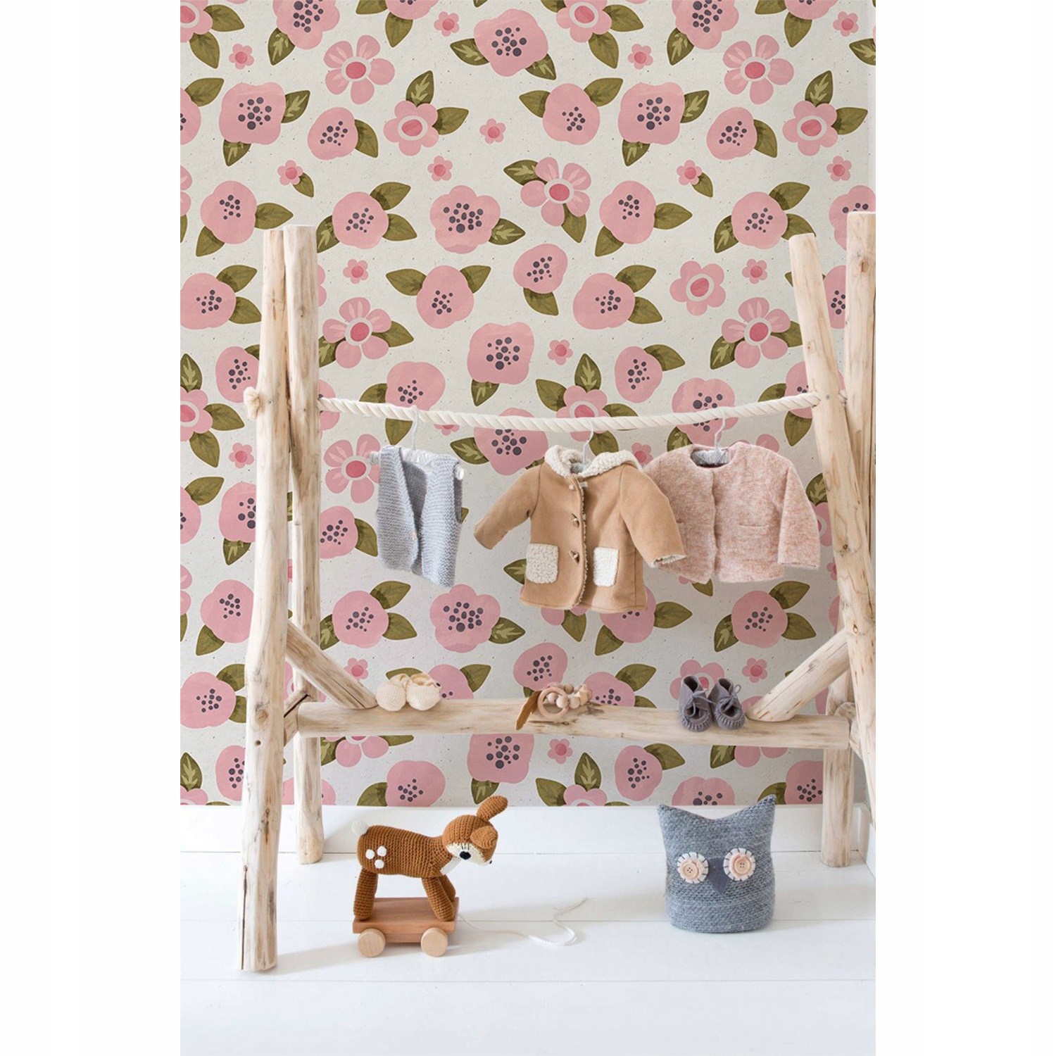 

Flizelinowa tapeta Słodkie różowe kwiaty 250x104cm