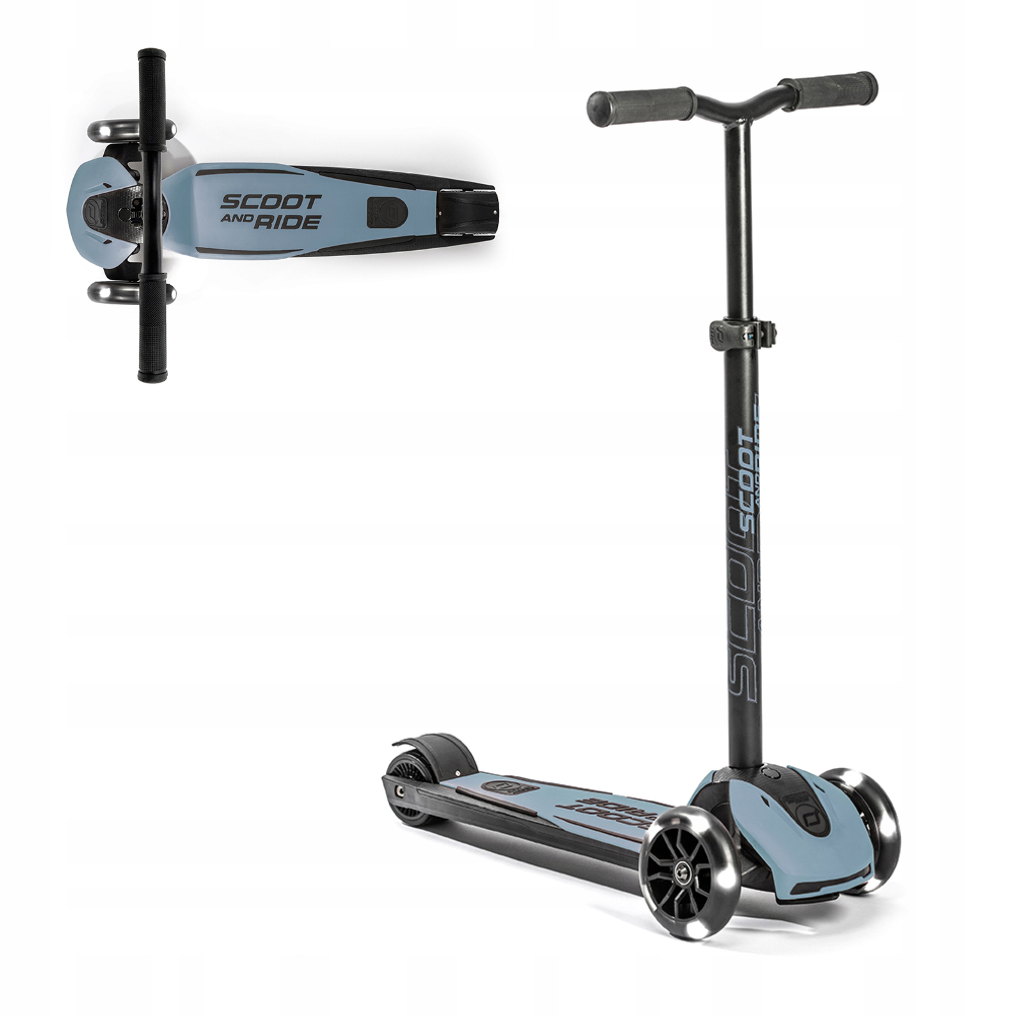 Scoot and Ride Highwaykick 5 Led Hulajnoga Trójkołowa Balansowa 5+ Steel