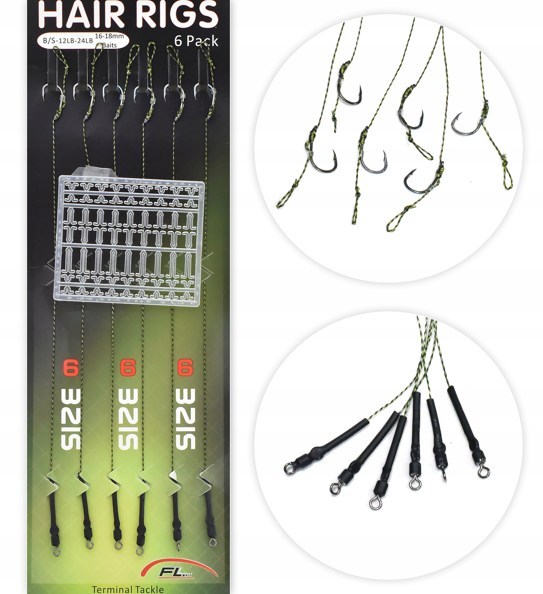 PRZYPONY KARPIOWE PLECIONKA Z WŁOSEM HAK 6 MAŁY