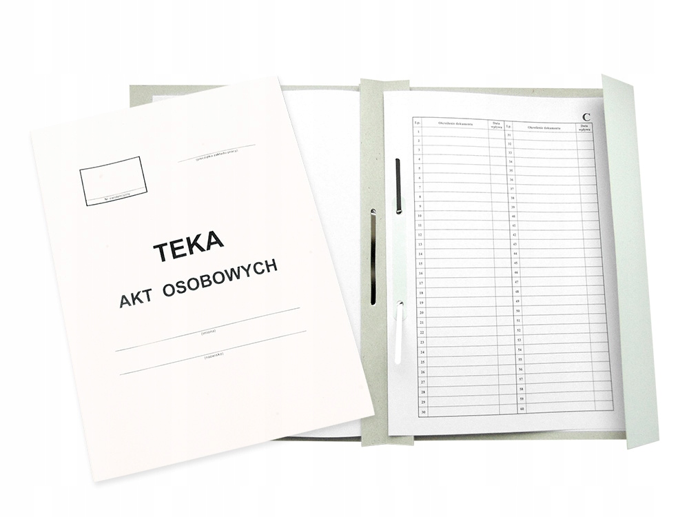 

Teka Teczka Akt Osobowych, kartonowa, z kołnierzem