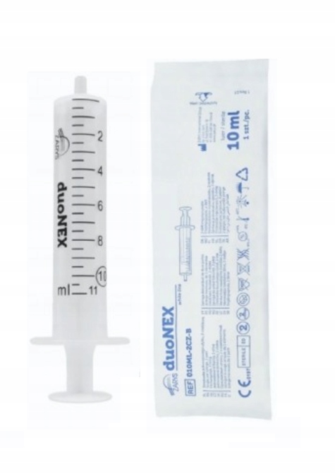 

duoNEX Strzykawka 2-częściowa Luer 10ml 10 Sztuk