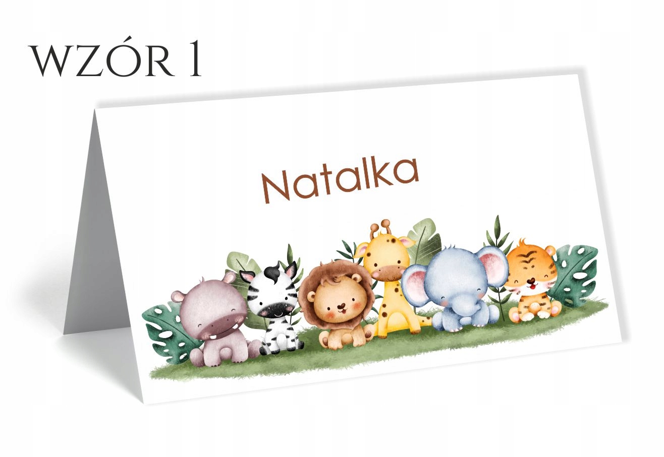 Winietki na stół URODZINY personalizacja 10 wzorów Marka bez marki