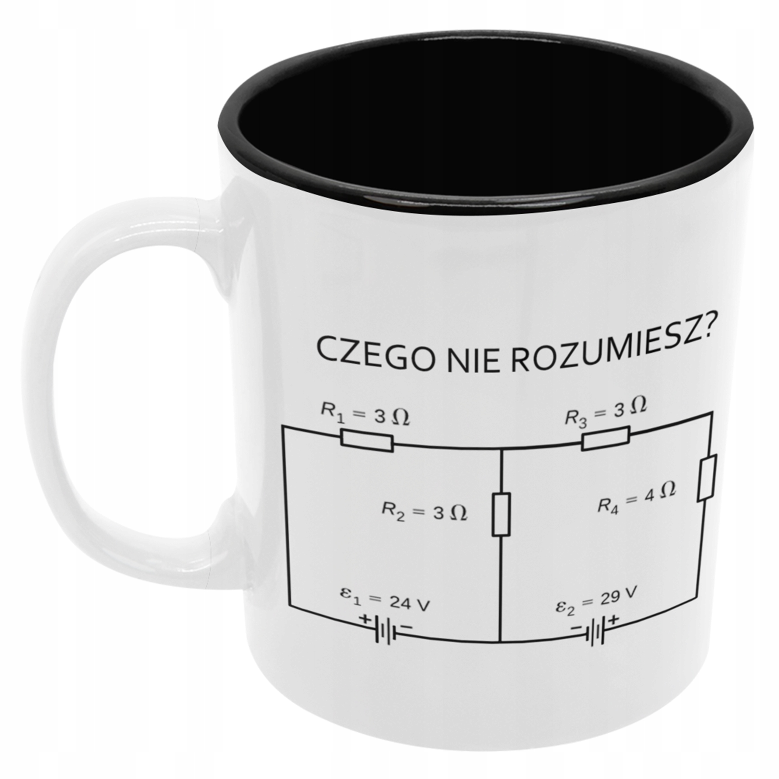 

Kubek Fizyka nauczyciela inżyniera czarny