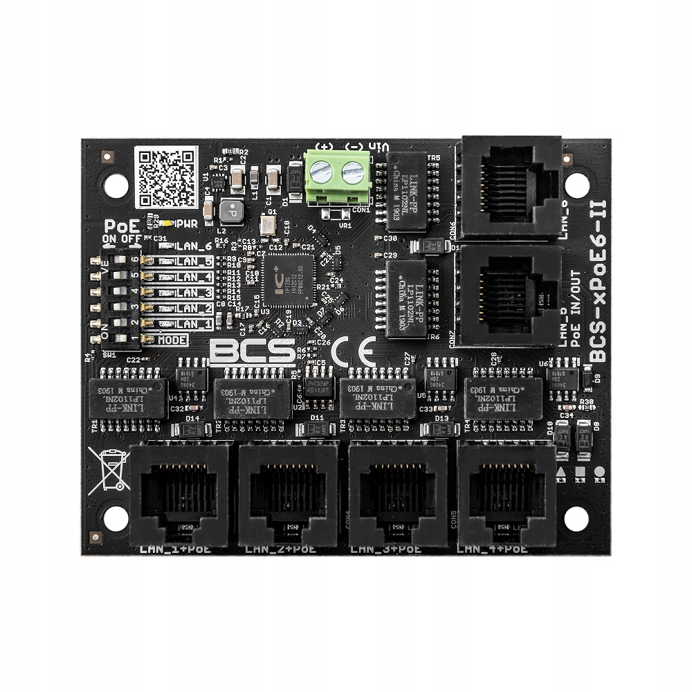 Prepínač PoE BCS-xPoE6-II 5-portový +1xUPLINK