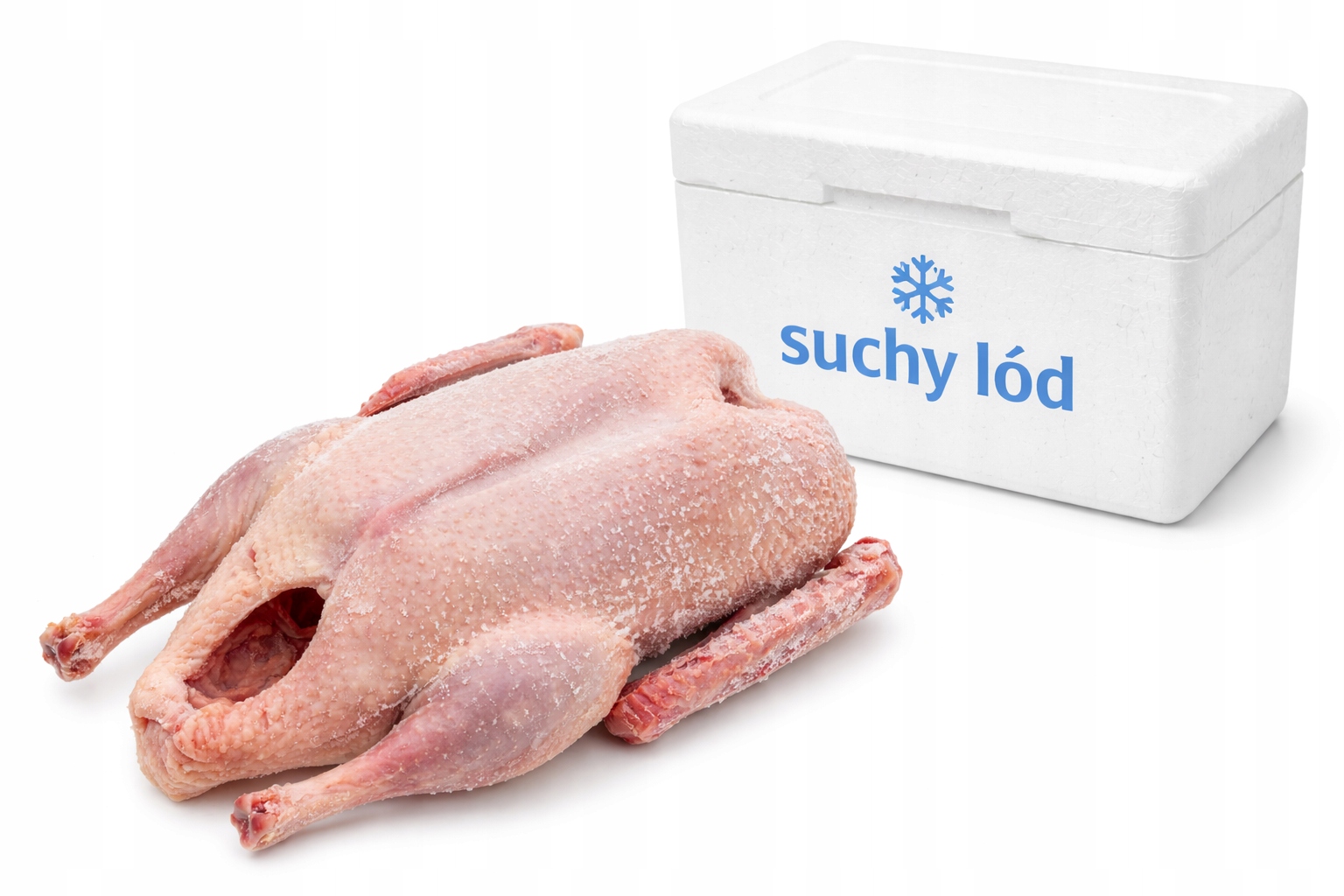 Młoda gęś z podrobami 5kg gęś tusza mrożona suchy lód gęsina