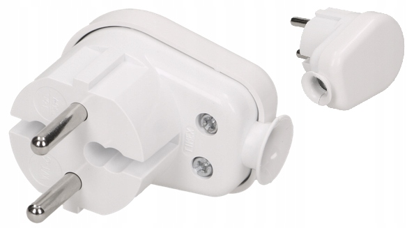 

Wtyczka Kątowa Rozbieralna Biała 2P 16A 230V