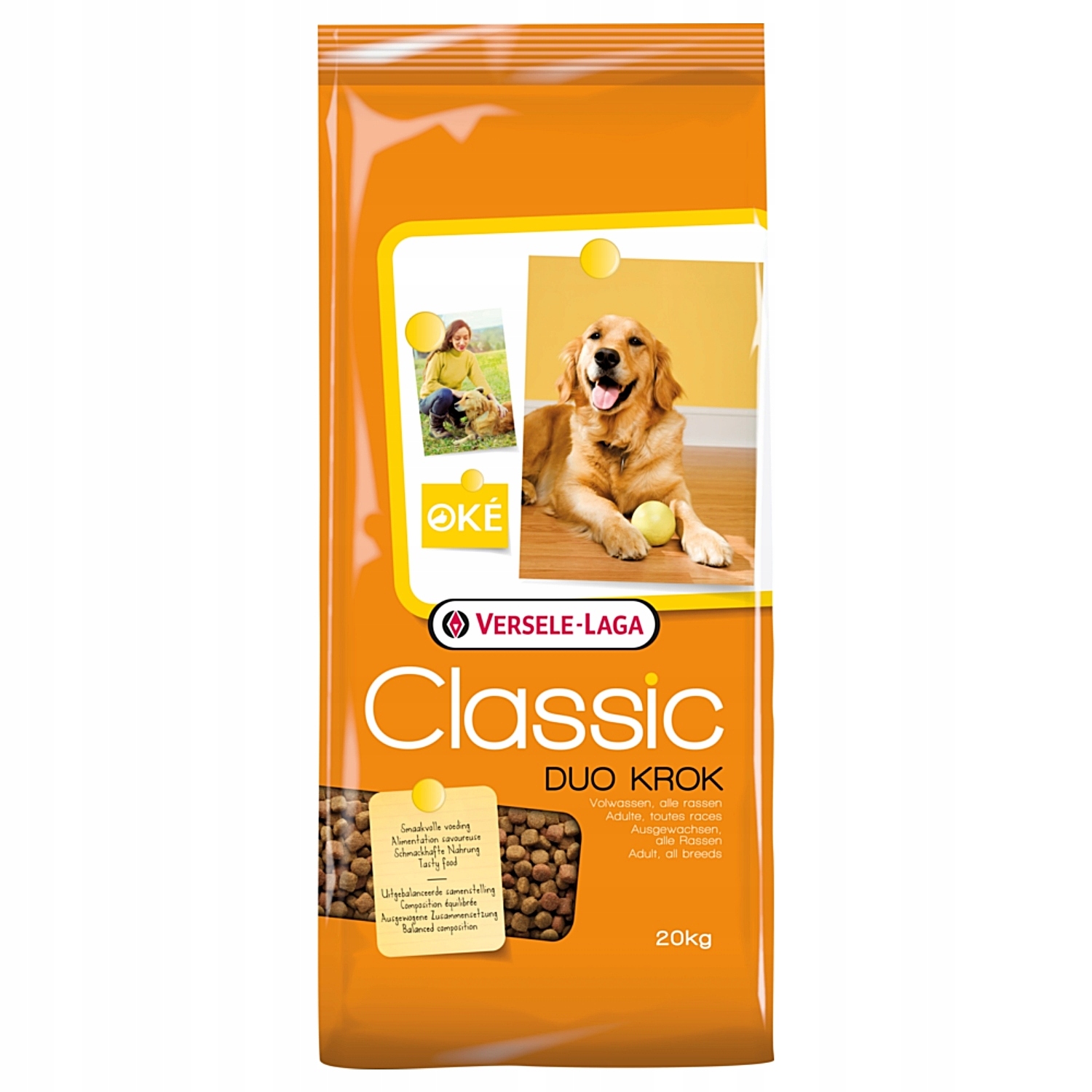 Karma Versele Laga Classic Dog Duo Krok 20 kg pies