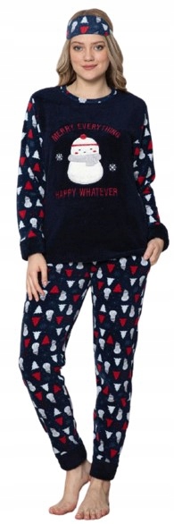 

Piżama damska ciepła polar z opaską na oczy r. L