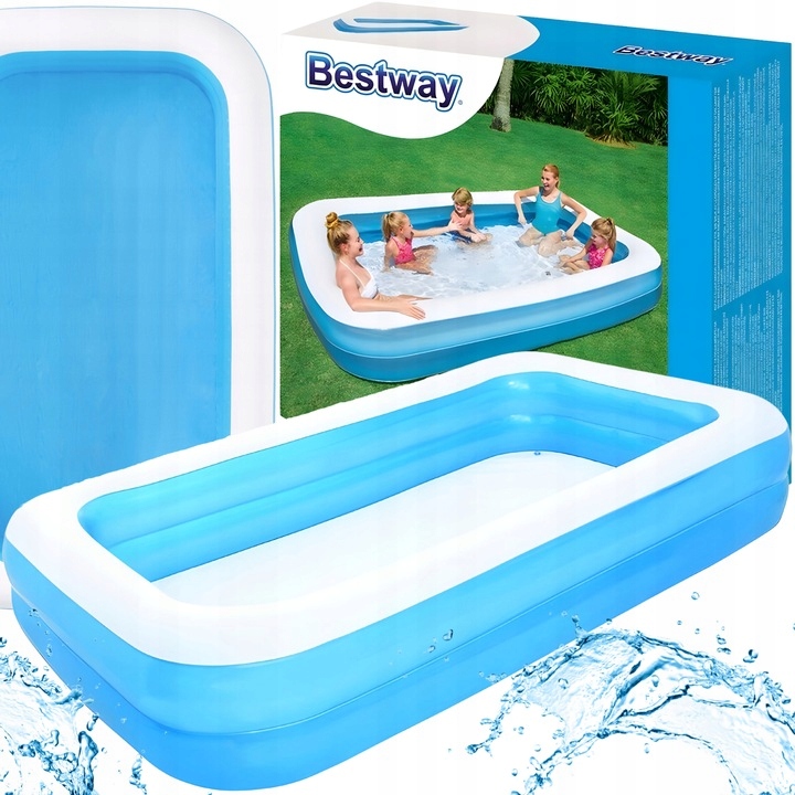 Basen Dmuchany Dla Dzieci Rodzinny Ogrodowy Bestway 850L 3.05 x 1.83 x 46cm